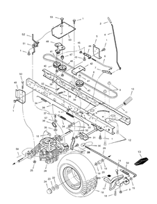 Drive Assembly Diagram and Parts List for 425622X78B 2006 Briggs and Stratton Lawn Tractor